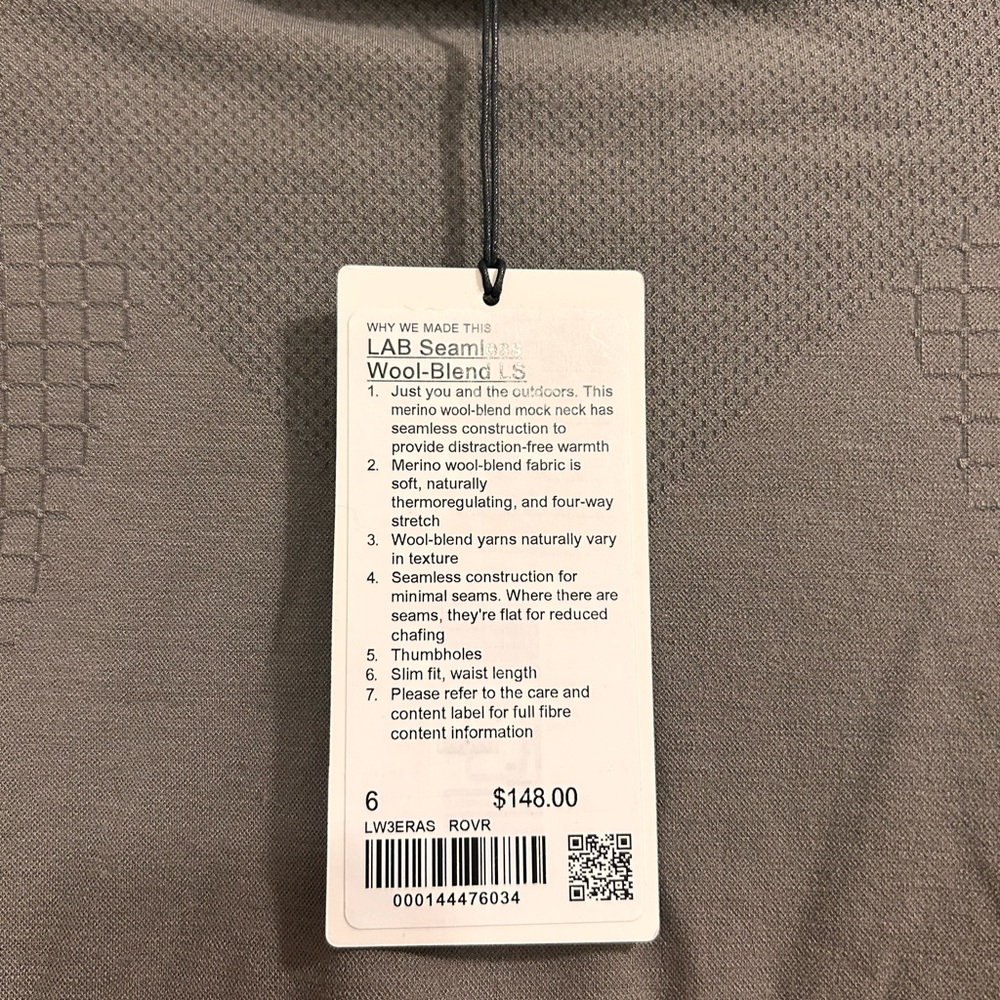 lululemon lab Seamless Wool-Blend Long Sleeve Shirt
